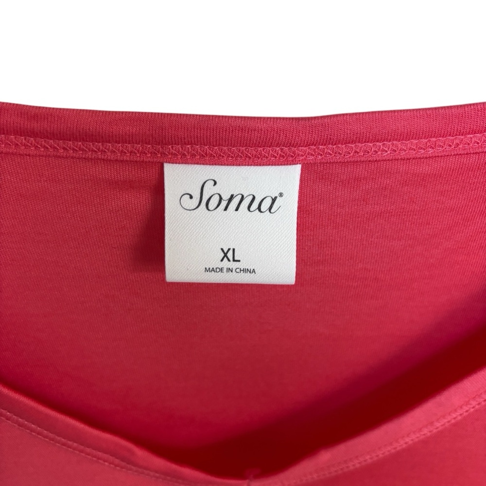 Soma Enraptured Fushia Sleep Gown Tshirt Women's XL - Picture 3 of 4